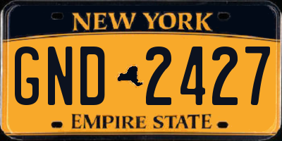 NY license plate GND2427