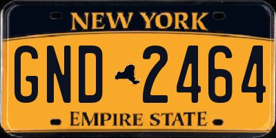 NY license plate GND2464