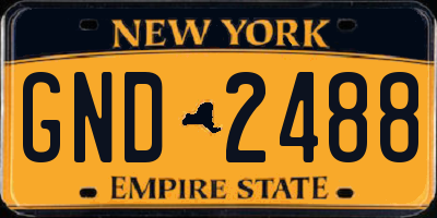 NY license plate GND2488