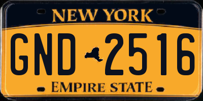NY license plate GND2516