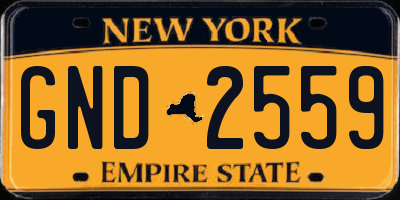NY license plate GND2559