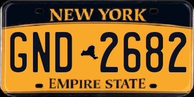 NY license plate GND2682
