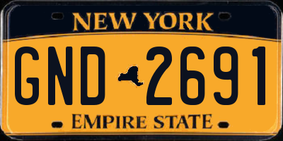 NY license plate GND2691