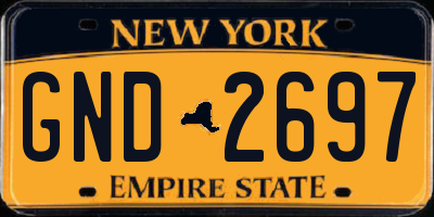 NY license plate GND2697