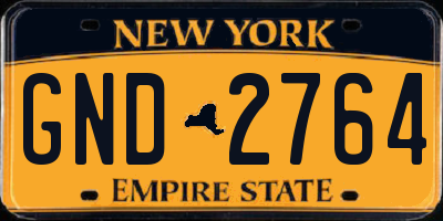 NY license plate GND2764