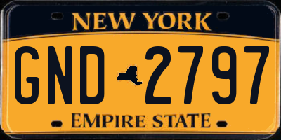 NY license plate GND2797