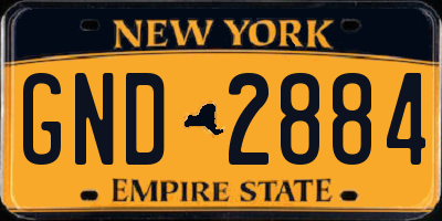 NY license plate GND2884