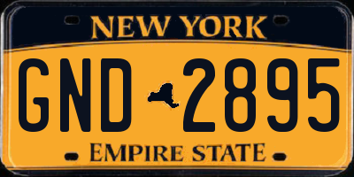 NY license plate GND2895