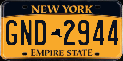 NY license plate GND2944