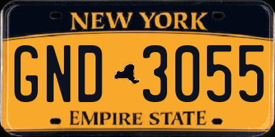 NY license plate GND3055