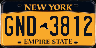 NY license plate GND3812
