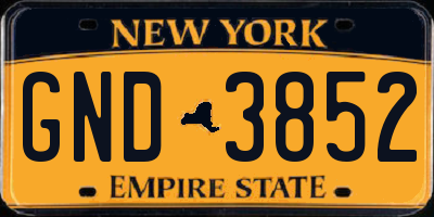 NY license plate GND3852