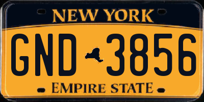 NY license plate GND3856