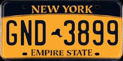 NY license plate GND3899