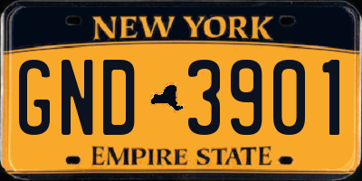 NY license plate GND3901