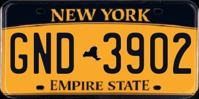 NY license plate GND3902