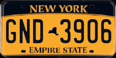 NY license plate GND3906
