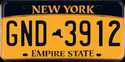 NY license plate GND3912