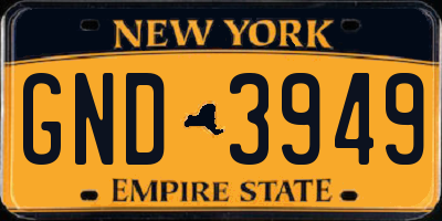 NY license plate GND3949