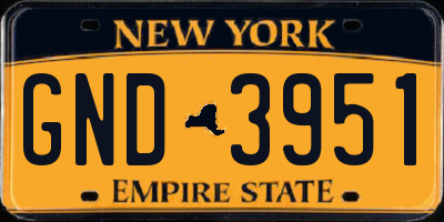 NY license plate GND3951
