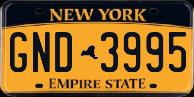 NY license plate GND3995