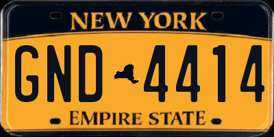 NY license plate GND4414