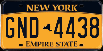 NY license plate GND4438