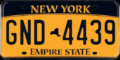 NY license plate GND4439