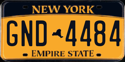 NY license plate GND4484