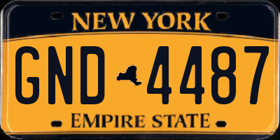 NY license plate GND4487