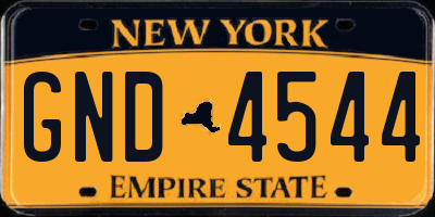 NY license plate GND4544