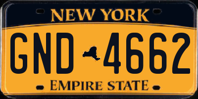 NY license plate GND4662