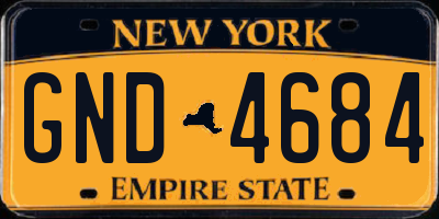 NY license plate GND4684