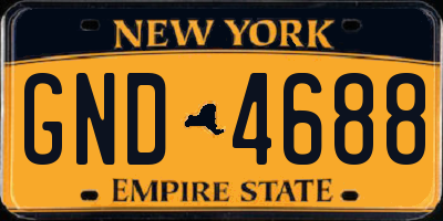 NY license plate GND4688