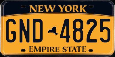 NY license plate GND4825