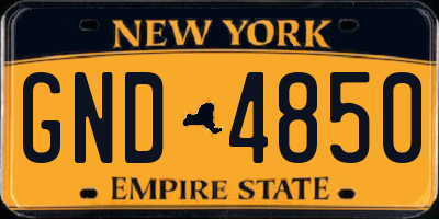 NY license plate GND4850