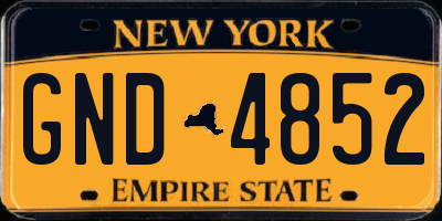 NY license plate GND4852