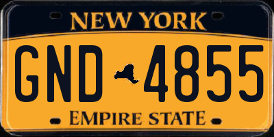 NY license plate GND4855