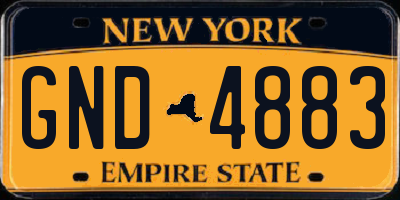 NY license plate GND4883