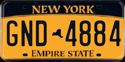 NY license plate GND4884