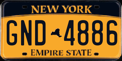 NY license plate GND4886