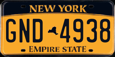 NY license plate GND4938