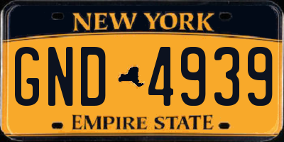 NY license plate GND4939