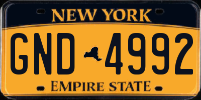 NY license plate GND4992