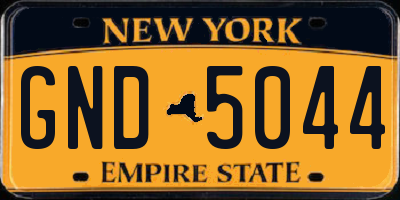 NY license plate GND5044