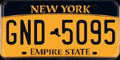 NY license plate GND5095