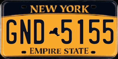 NY license plate GND5155