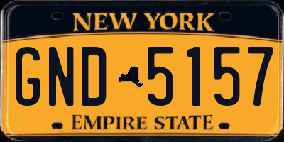 NY license plate GND5157