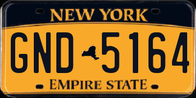 NY license plate GND5164
