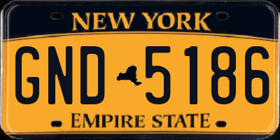 NY license plate GND5186